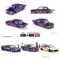 MINIGT KHMG138 In Stock 1:64 Datsun 510 Pro Street Anniversary Edition Electroplated Openable Hood Diecast Car Model Kaido House