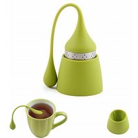 Christmas Hat Tea Infuser With Drip Tray Silicone Loose Leaf Tea Steeper With Stainless Steel Tea Strainer Tea Accessories Gift