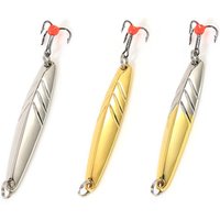 FTK Ice Winter Fishing Lure 1pcs 5g/10g/15g Balancers Hard Fishing Lure Spoon Metal Fishing Tackle Pesca Treble Hook