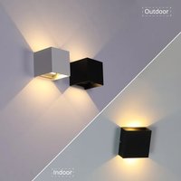 Applique murale LED en aluminium 6W 12W, projecteur sur rail, applique murale LED carrée, lampes murales pour chambre à coucher, chambre, chevet, arts