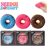 Needoh Dohnut Frosting Swapple Donut Filled Fidget Sensory Toy Anxiety Squish Stress Relief Squeeze Stretch TPR ADHD Autism Gift