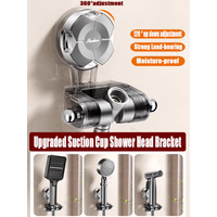 New 360ยฐ Adjustable Strong Load-bearing Waterproof Shower Head Stand Bracket Suction Cup Wall Mounted Handheld Showerhead Holder