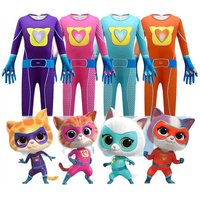 SuperKitties Super Kitties Team Super Cat Tight jumpsuit cosplay costume performance outfit