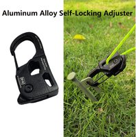 1 Pc Aluminum Alloy Tent Rope Tensioner Self Lock Rope Adjuster 3-6mm Anti-Slip Tarp Tightener Outdoor Accessories