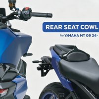 Carbon Fiber Rear Passenger Seat Cowl Fairing Cover For Yamaha MT09 MT-09 SP 2024 2025 2026 Black Motorcycle Accessories