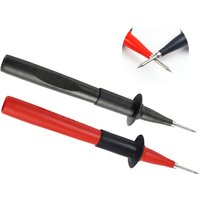 ZIBOO TP220 2 Piece Sure Grip Industrial Test Probes Set with Stainless Steel Tip, 1000V Voltage, 10A Current, 2mm Tip Diameter.