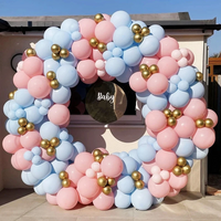 146pcs Pastel Pink Blue Gold Balloons Garland Arch Kit Birthday Wedding Party Decoration Gender Reveal Boy or Girl Decor Globos