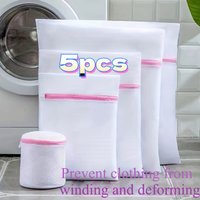 5pcs Mesh Laundry Bag for Delicates - Protects Clothes During Machine Wash - Thickened Webbing for