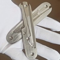 1 Pair DIY Full Function Version TC4 Grip Handle Scales for 91mm Victorinox Swiss Army Knife Full function version