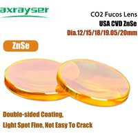 CO2 ZnSe Focus Lens USA CVD Dia.12/15/18/19.05/20 mm FL38.1/50.8/63.5/76.2/101.6mm for Laser Machine Cutting Engraving Parts