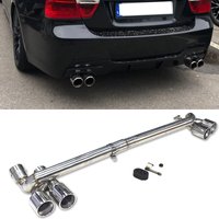 For BMW E90 E92 E93 320i 325i Twin Exhaust Pipe Up Quad Exhaust Tip Mufflers Tip Exhaust System Tailpipe Nozzle