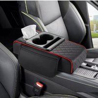 26 NEW Auto Center Console Armrest Height Pad, Armrest Cushion Cover with 2 Cup Holders, All-Season Car Armrest Pillow Protector