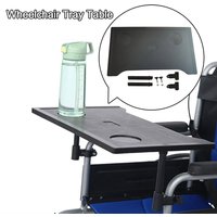 Lightweight Wheelchair Tray Table Detachable Waterproof Cup Holder Easy To Install Wheelchair Desk Lap Board
