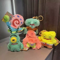 Oryginalny breloczek Fuggler SpongeBob Patrick, zawieszka do torby, dekoracja do plecaka, miękka pluszowa lalka, potwór z zębami, brzydka, urocza, zabawna zabawka.
