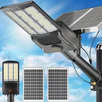 Zewnętrzne solarne lampy uliczne 8000W, solarne reflektory bezpieczeństwa z czujnikiem ruchu, wodoodporna lampa do ogrodu, na podjazd, drogę.