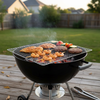 New Stainless Steel Grill Rack Grids Rectangular Reusable BBQ Roasting Rack Nonstick Grilling Net Dishwasher Safe