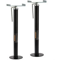 RV Slide Out Support Trailer Stabilizer Jacks for Travel Trailers 21.4 to 40 inches 5000 Lbs Each Pack of 2 Heavy Duty Steel Bl