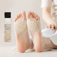 2pcs Lace Forefoot Pads for Women High Heels Half Insole Foot Care Breathable Summer Invisible No Show Socks Women Sock Slippers