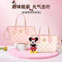 Original Disney Purses And Handbags Minnie Series Tote Bag Women's Fun Printing Versatile Portable Messenger Bag