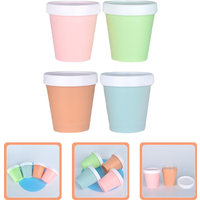 4 Pcs Aloe Gel Mud Mask Empty Container Ice Cream Jars Yogurt Bowls Soup Cups Storage Bowl Travel Friendly Kitchen Ice Tools Bar
