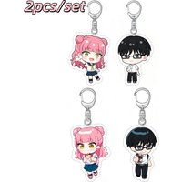 Anime You and I Are Polar Opposites Acrylic Keychain Cartoon Character Suzuki Tani Keyring Bag Charms Cosplay Accessories Gift