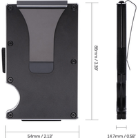 1Pc Carbon Fiber Wallet Money Clip Metal Card Pack Thin Bills Cash Clips Clamp for Money Thin Billfold Holder
