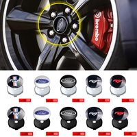 4Pcs 54mm/56mm/60mm Original Hubcaps Car Wheel Center Covers Sticker Auto Hub Caps Emblem Replacement for FORD ST Mustang Kuga