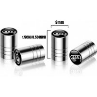 4Pcs Car Wheel Tire Air Valve Caps Stem Cover with Color Brand Logo Valve Cap For Audi B3 A4 A5 C6 B7 A8 RS Q5 Q8 TTS S3 S4 RS5