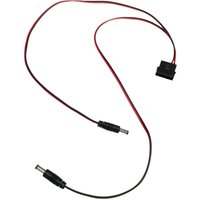 Computer IDE Molex Male to 2-Port DC 5.5*2.1 5.5mm x 2.1mm Converter Adapter Power Supply Cable 6.6A 12V 18AWG Wire 50cm