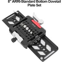CAMVATE 8" ARRI-Standard Bottom Dovetail and Bridge Plate Set With 1/4"-20 & 3/8"-16 Camera Screw For Balancing Camera