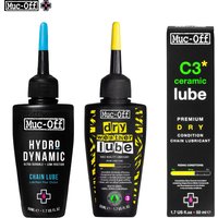 Muc-Off Bicycle Chain Lube Professional C3 Dry Weather Ceramic Lube MTB Road Bike Hydrodynamic Lubricant Cycling Waxy Chain Oil