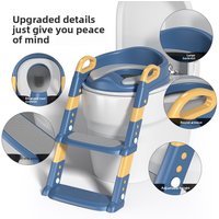 Kids New Durable Step Toilet Ring Training Ladder Children Toilet Circle Staircase Boy Girl Baby Toilet Folding Frame Step Stool