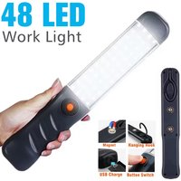 Powerful Camping Lantern Handheld Floodlight LED Work Light USB Rechargeable Work Lamp with Magnet Hook Workshop Repair Lights
