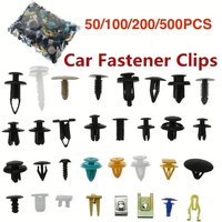 50/100/200/500pcs/Set Universal Plastic Clips For Car Bumper Door, Durable Auto Fastener Set, Mixed Auto Retainer Rivets Set