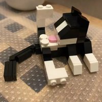 MOC creativity Animal Series 62Pcs Bricks Cat Lick Figires DIY Building Blocks Kid Education Toys For Children Birthday Gifts