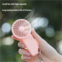 MEET SUN Tragbarer Handventilator 500mAh, Geräuscharmer USB-Kühlventilator, Mini Wiederaufladbarer Tisch- und Taschenhandventilator