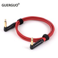 Instrument Right Angle Jack 6.35 mm Mono Cable Gold Plated 0.3m 1m 2m 3m 5m 8m 10m Male to Male Cable for Guitar Bass Keyboard