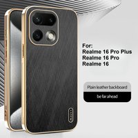 For Realme 16 Pro/16 Pro Plus Case Skin-Friendly Vegan leather Ultra-thin PC-TPU Anti-drop Cover For Realme 16 Pro Plus Funda