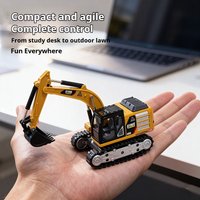 Alloy Mini RC Excavator 2.4G Engineering Vehicle Desktop RC Dump Truck Remote Control Excavator Engineering Car Toy HG4-301