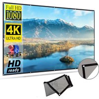 Projector Screen Simple 16:9 Anti-Light Curtain 72 84 92 100 110 120 130 133 Inches Home Outdoor Office Portable 3d HD