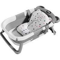 Household newborn baby bath tub Baby can sit and lie down Temperature-sensing bath tub Bath bucket Baby folding bath tub