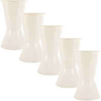 5 Pcs White Bouquet Holder For Wedding Decorations Artificial Flowers Supplies Plastic Material Flower Stand Bridal Accessories