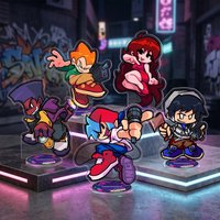 Friday Night Funkin FNF 10cm Acrylic Stand Keychain BF GF Double Sided HD Chibi Game Desk Decor Fan Gift