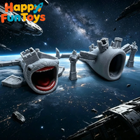 3D Printing Sea Eater Bloop Monster Action Figure Model Toy Doll Christmas Gift Joint-movable Deep Sea Monster Figurines