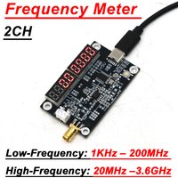 1KHZ-3.6Ghz 8 LED Frequency Counter, RF Signal Tester Low/High Frequency Meter display Measurement Ham radio Amplifier cymometer