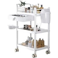 Portable Cosmetics Trolley Aesthetic Organizer Cart with Wheels for Beauty Rooms and Estheticians Mobile Beauty Storage Stand