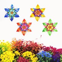 1PC Flower Wall Art Decor: 7.9'' Metal Flower for Home Office, Garden, Patio, Wedding, Party, Fence, Wall Art, Wall Sculptures