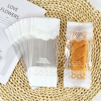 50Pcs Transparent Plastic Cookie Candy Gift Bags Small Bread Packaging Bag Birthday Wedding Gift For Guest