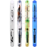 PENBBS 491 Resin Acrylic Fountain Pen With Clip F 0.5mm Hand Crafted Nib Business Office Writing Ink Pens Office Supplies