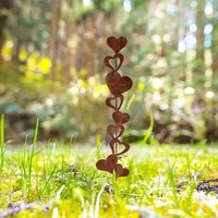 1pc Heart-Shaped Floral Rustic Love Garden Metal Decoration Ideal Gift for Mother's Day Easter Perfect for Friends